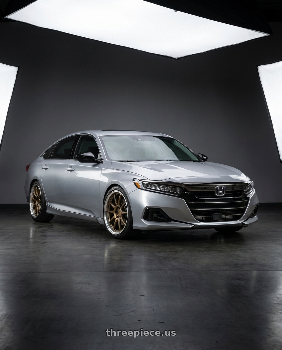 2021 Honda Accord EX-L with Aodhan DS02 5x114.3 18x9.5+30 Bronze w/Machined Lip wheels