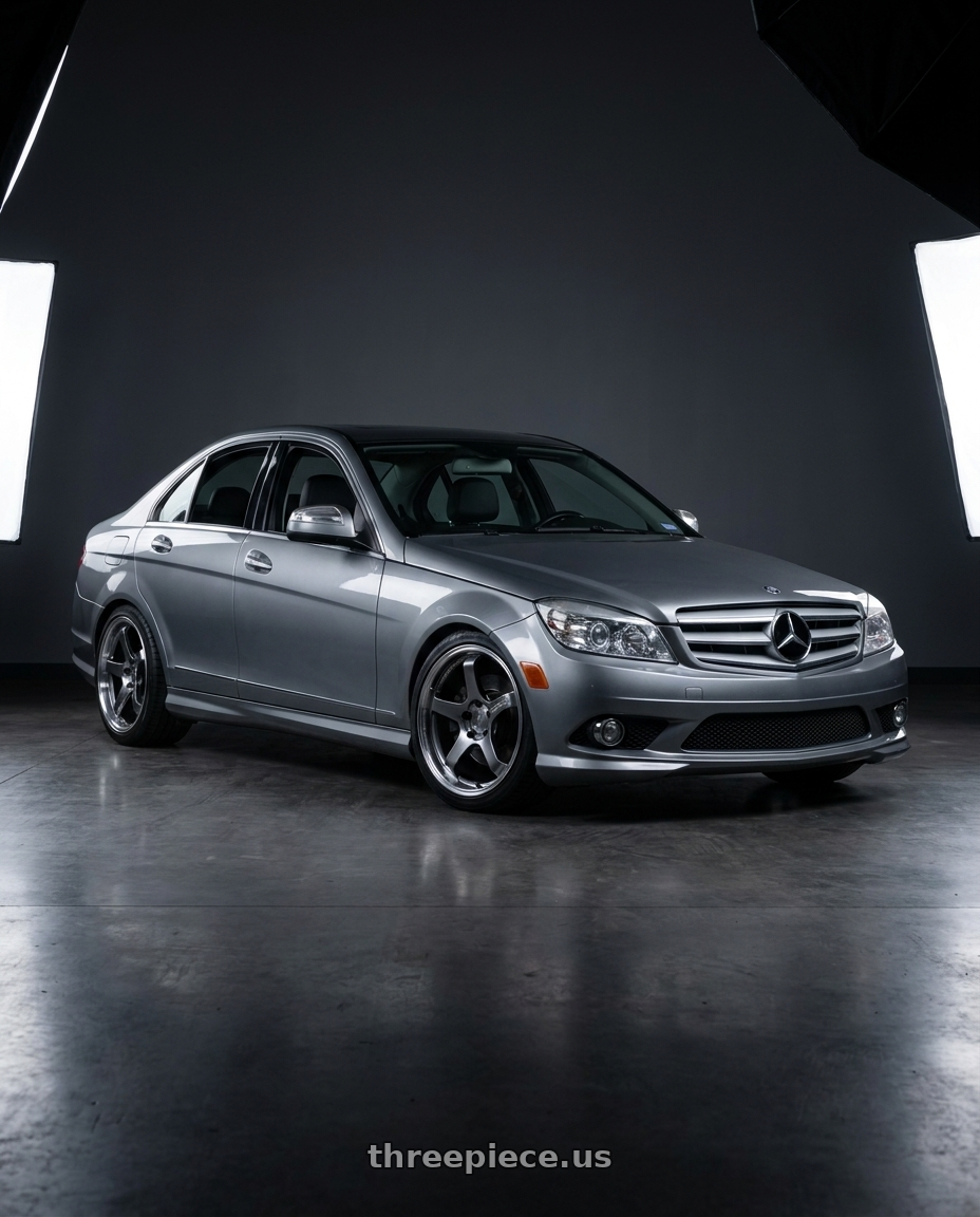 2008 Mercedes Benz c300 with Advan Racing GT BEYOND 4x100 17x7.5 +38 MACHINING & HYPER PLATINUM BLACK wheels