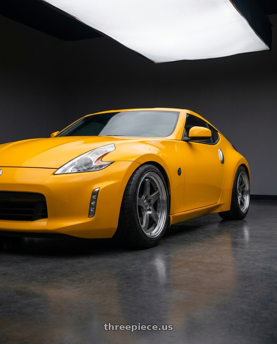 2017 Nissan 370z with Kansei K12G KNP 5x114.3 19x9.5 35 Gunmetal wheels