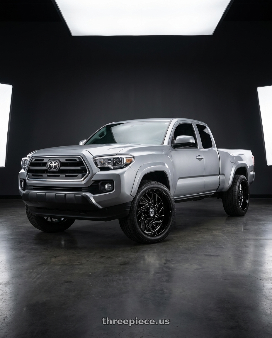 2016 toyota tacoma kingcab with XF Dually XF-229 Dually 10x225 26x8.25 -202 Gloss Black & Milled wheels