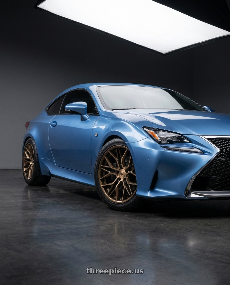 2015 Lexus RC 350 FSport with Rohana RFC3 5x112 19x9.5 +30 Machine Bronze wheels