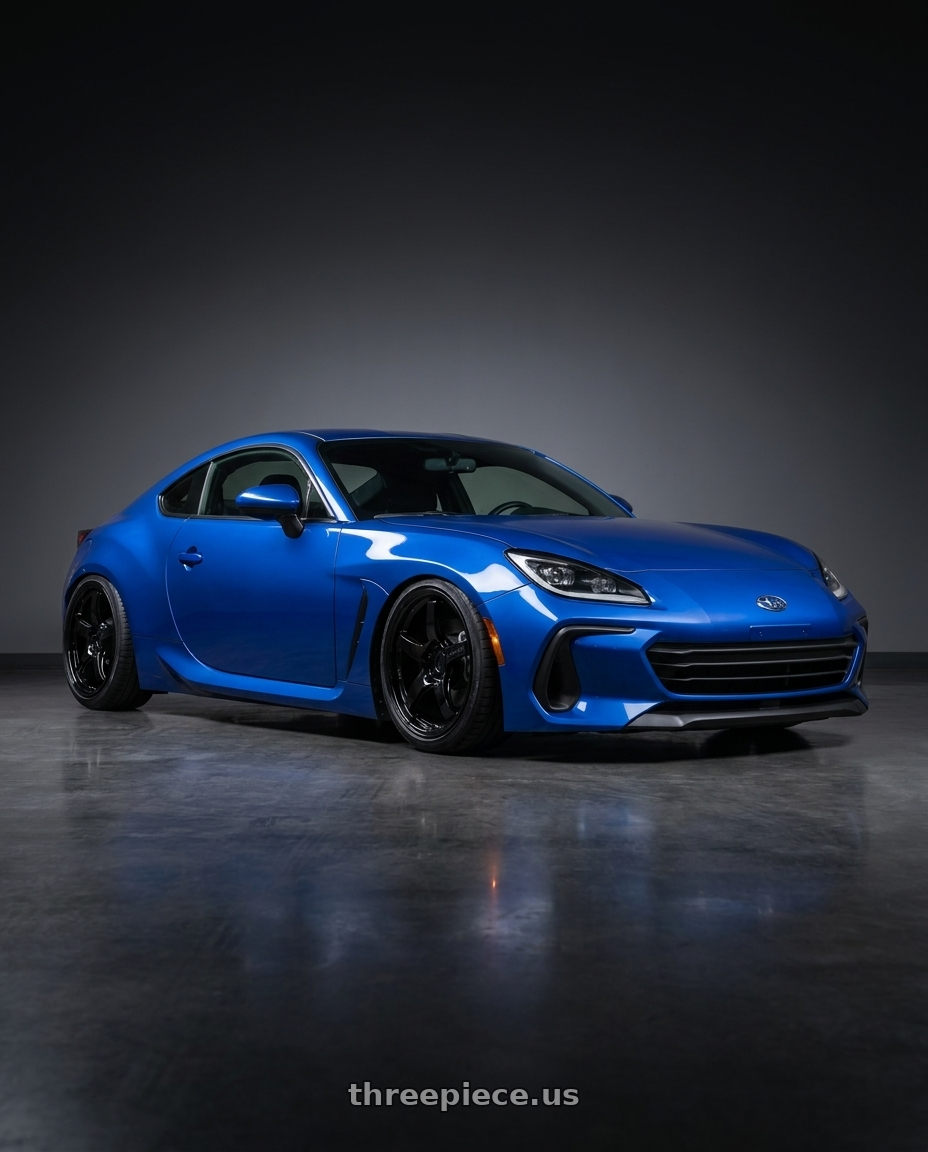 2024 Subaru BRZ with Gram Lights 57CR 5x114.3 18x8.5+37 Glossy Black wheels
