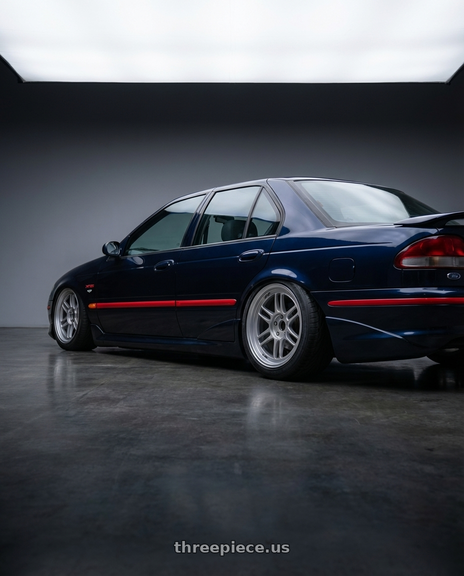 1997 Cheby Swamblah with Enkei RPF1 5x114.3 17x7.5+48 Silver wheels rear three quarter view meaty tires