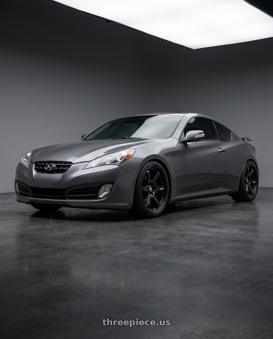 2014 Hyundai Genesis Coupe with ESR Wheels APEX SERIES AP6 5x114.3 19x11 +22 Matte Black wheels