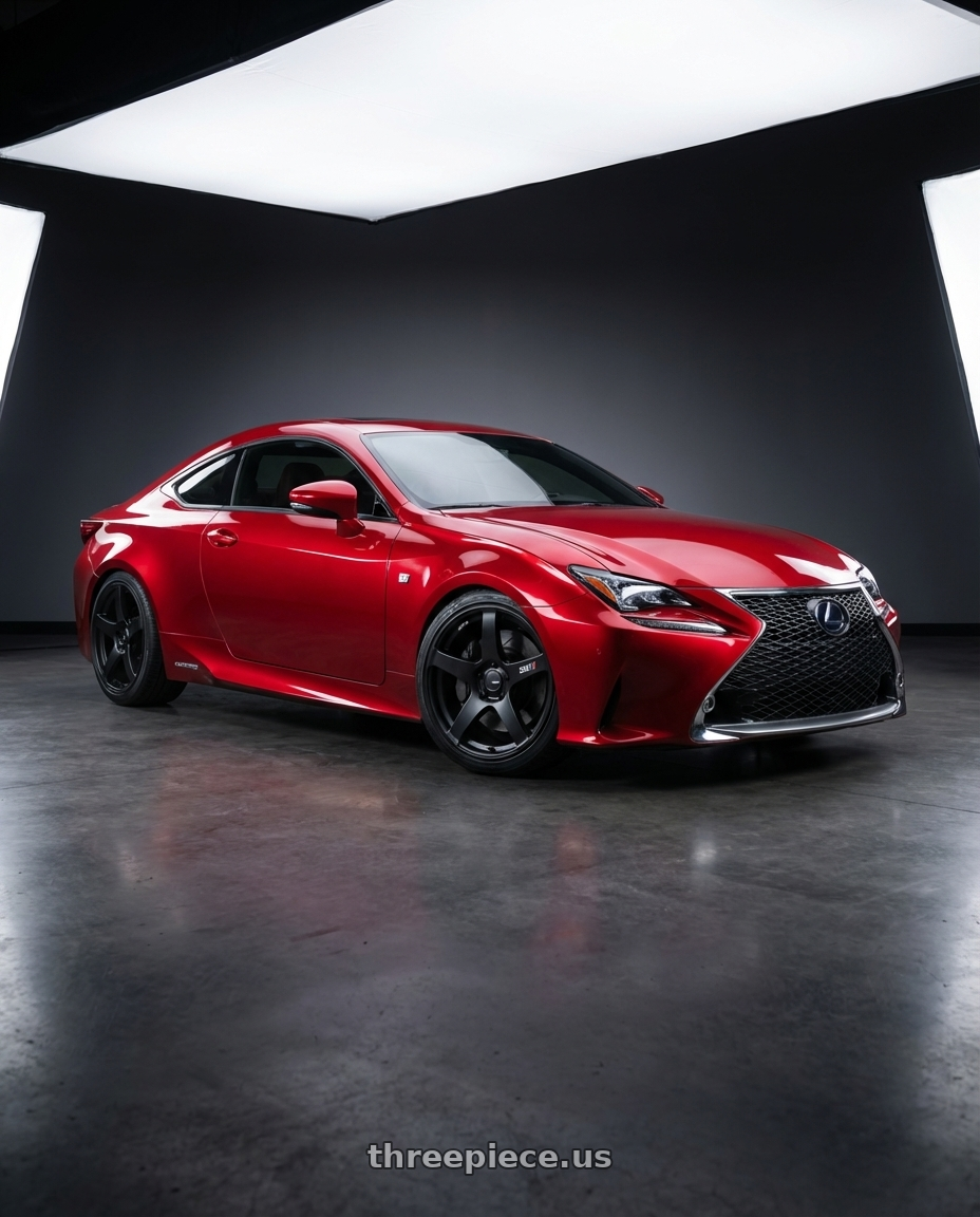 2018 Lexus RC F with Ssr Gtv01 5x114.3 19x8.5+38  FLAT BLACK wheels