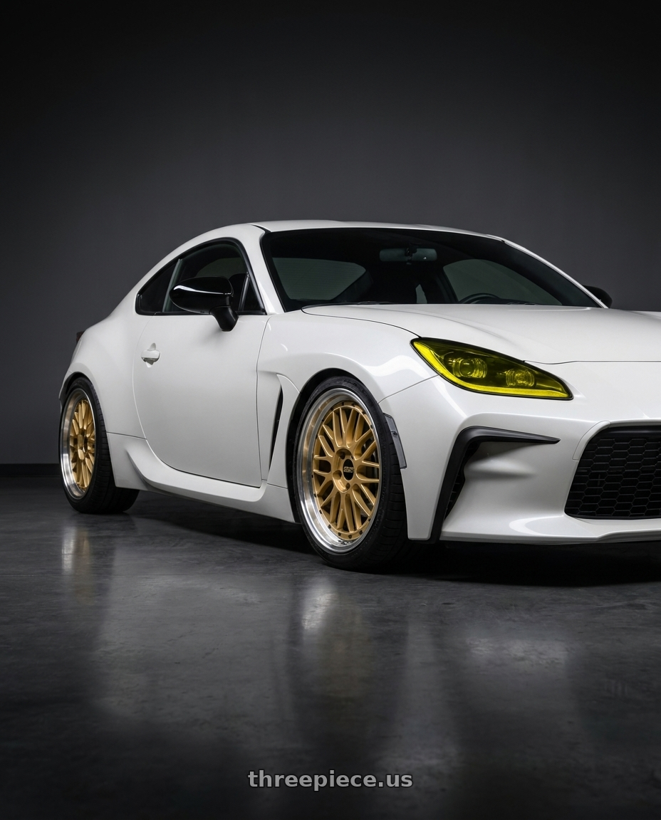 2023 Toyota GR86 with BBS LM 5x130 18x8.5+56 Gold wheels