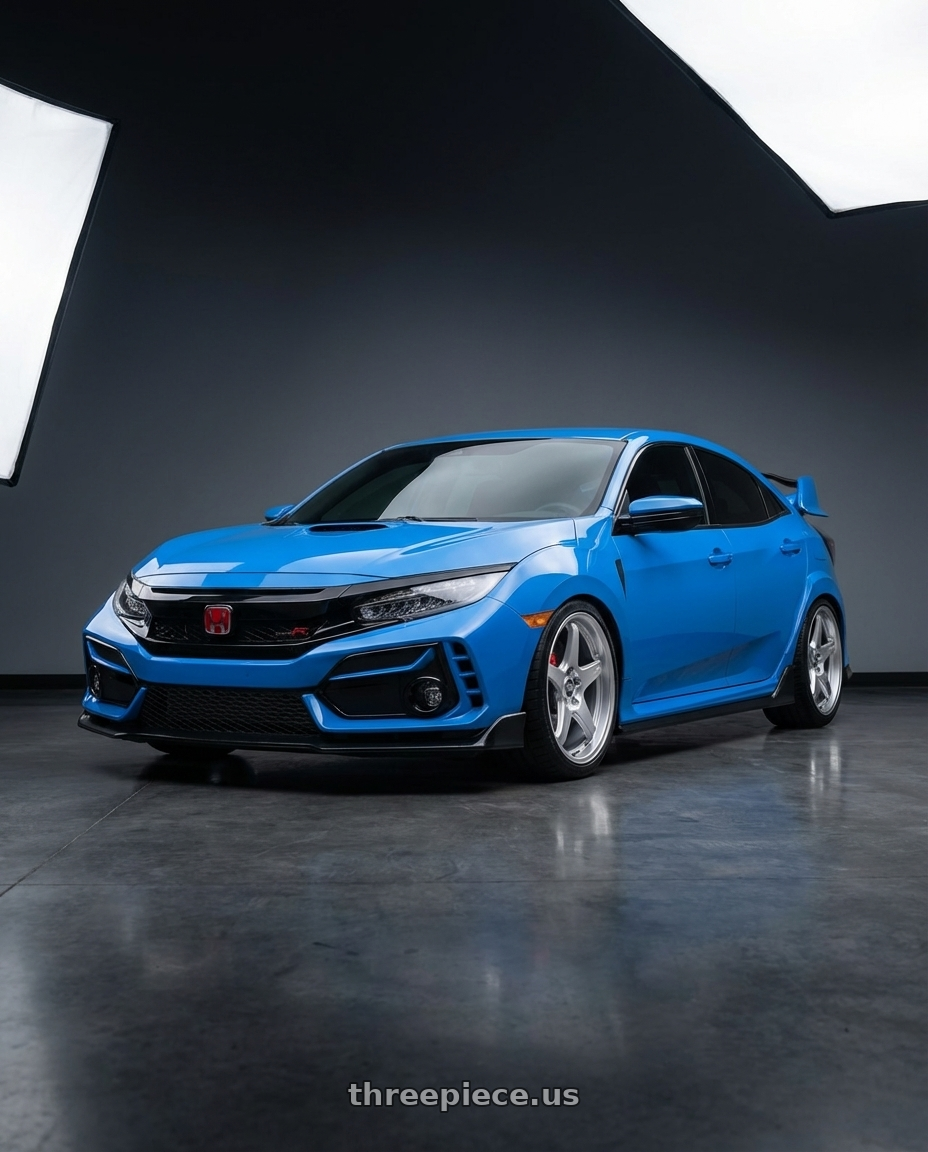 2020 Honda Civic Type R with ESR Wheels APEX SERIES AP5 5x120 19x9.5 +22 Hyper Silver wheels