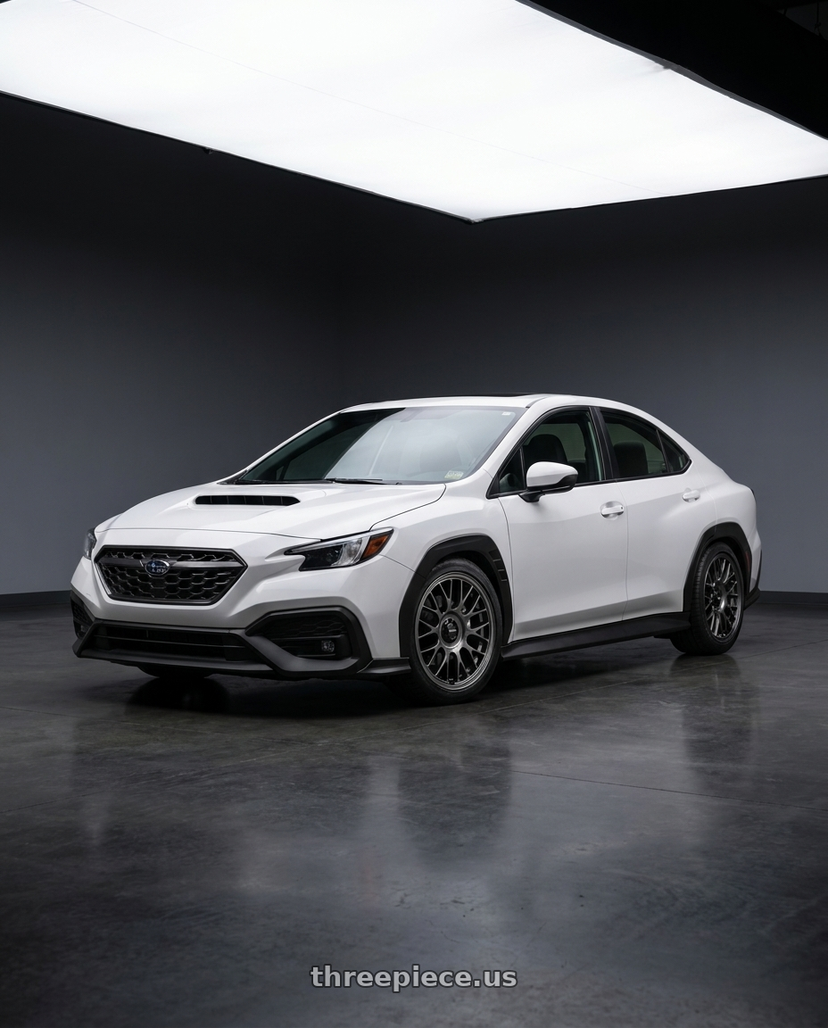 2023 subaru wrx premium with Konig MRK1 5X114.3 18x9.5+40 Hyper Carbon - Gloss Black Gear Cap/Logo/Cover Plate wheels