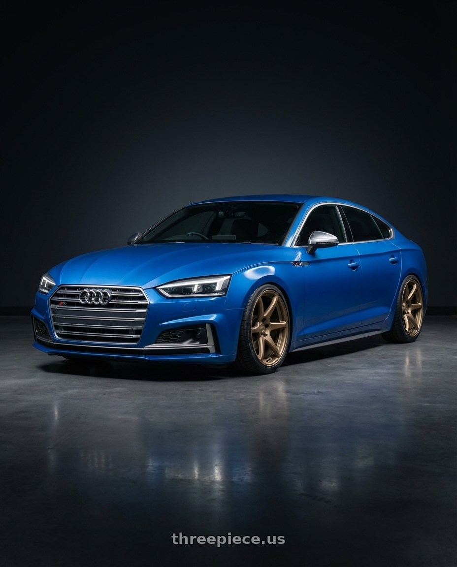 2014 Audi S5 B8 with Kansei K11B Tandem 5X112 19x9.5 22 Bronze wheels