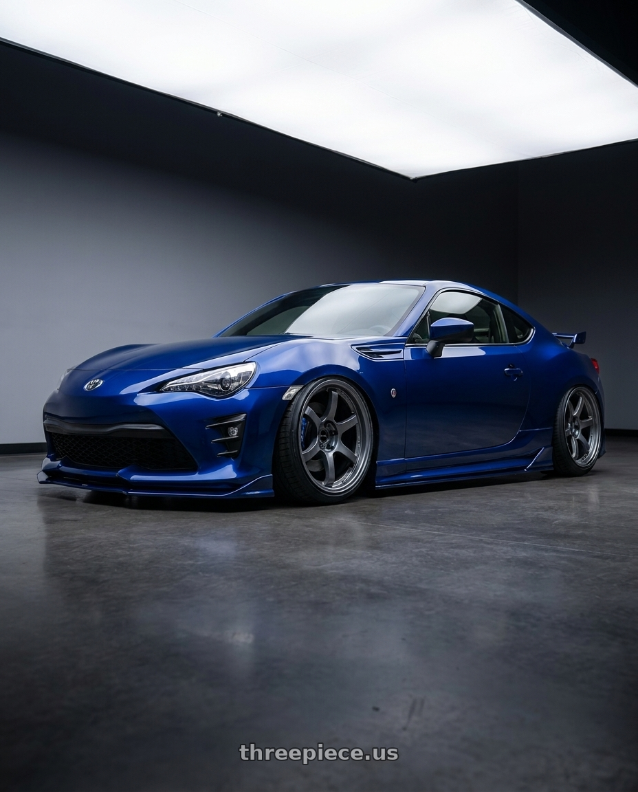 2017 Toyota 86 with Gram Lights 57DR 5x100 18x8.5+37 Gunblue II wheels