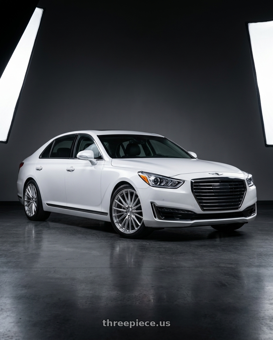 2018 genesis g90 ultimate with Axe CF2 5x114 20X8.5+40 SILVER wheels