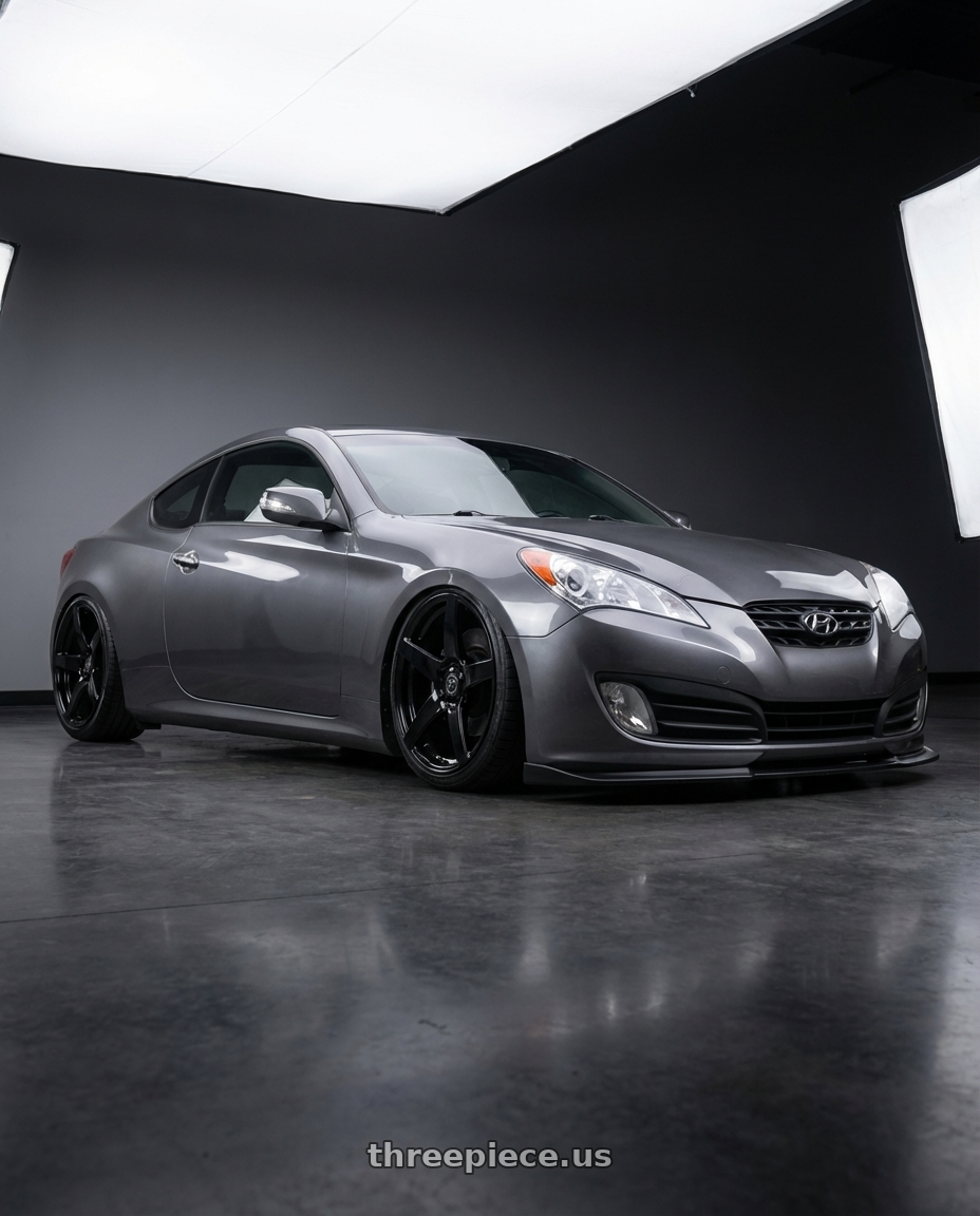 2014 Hyundai Genesis Coupe with Forgestar CF5 5x114.3 19x9 +35 Gloss Black wheels