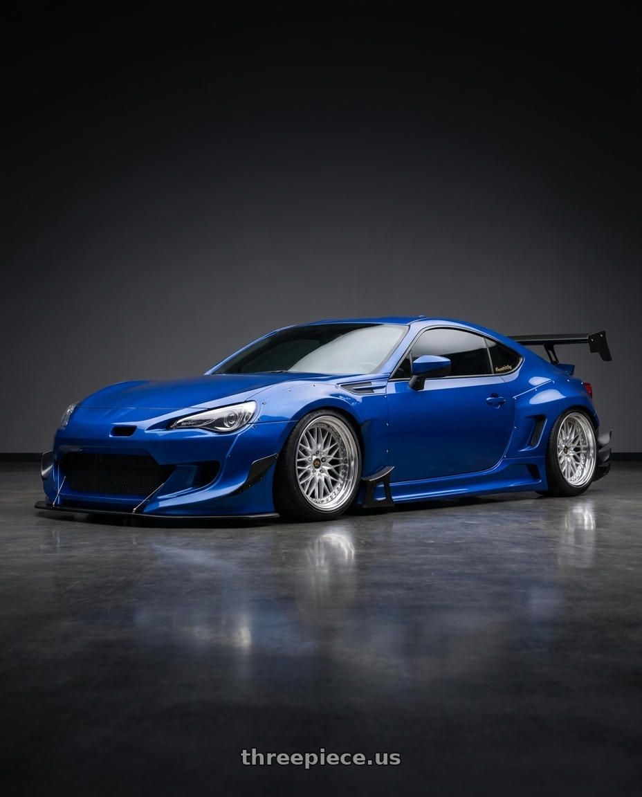 2020 Subaru brz with Work Vs-Xv 5x100 18x10-44 R Disk Silky Rich Silver wheels