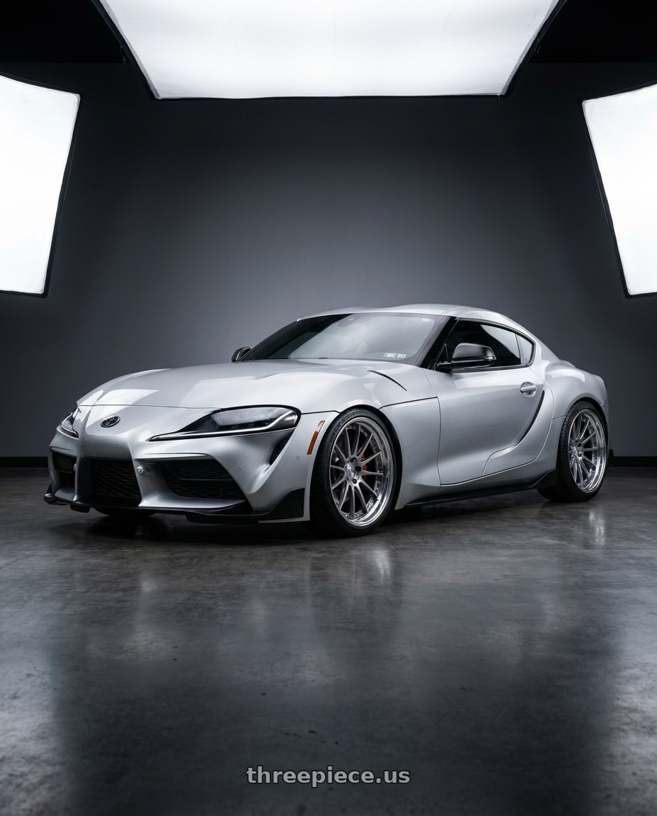 2020 gr supra premium with EXECUTOR CV04 5X112 20X10.5+38 NR Disk Titan Silver wheels