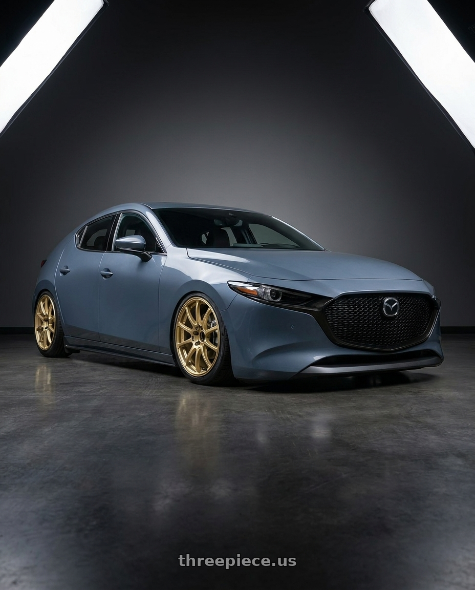 2023 Mazda Mazda3 Turbo with Advan RCIII 5x114.3 18x7.5+45 Gold wheels