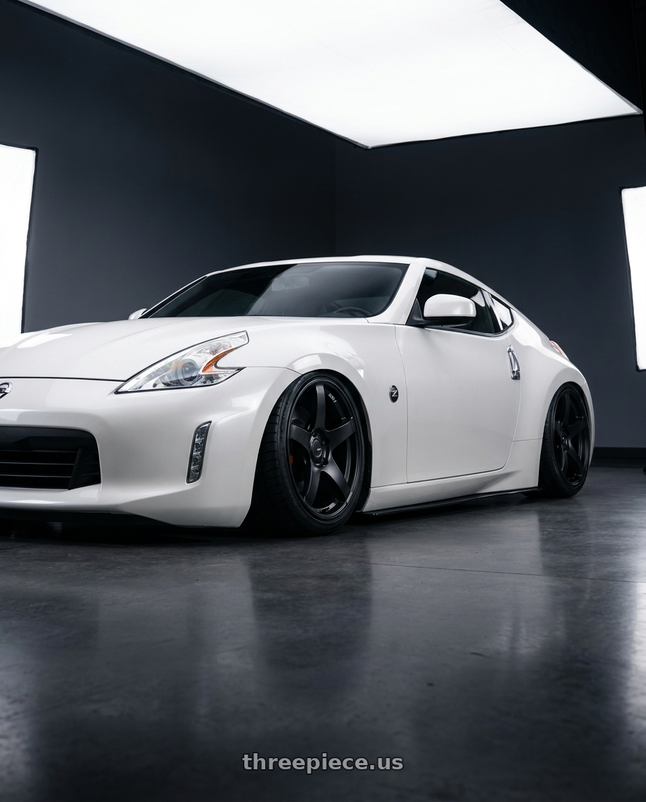 2019 Nissan 370Z with Ssr Gtv01 5x114.3 19x8.5+38  FLAT BLACK wheels