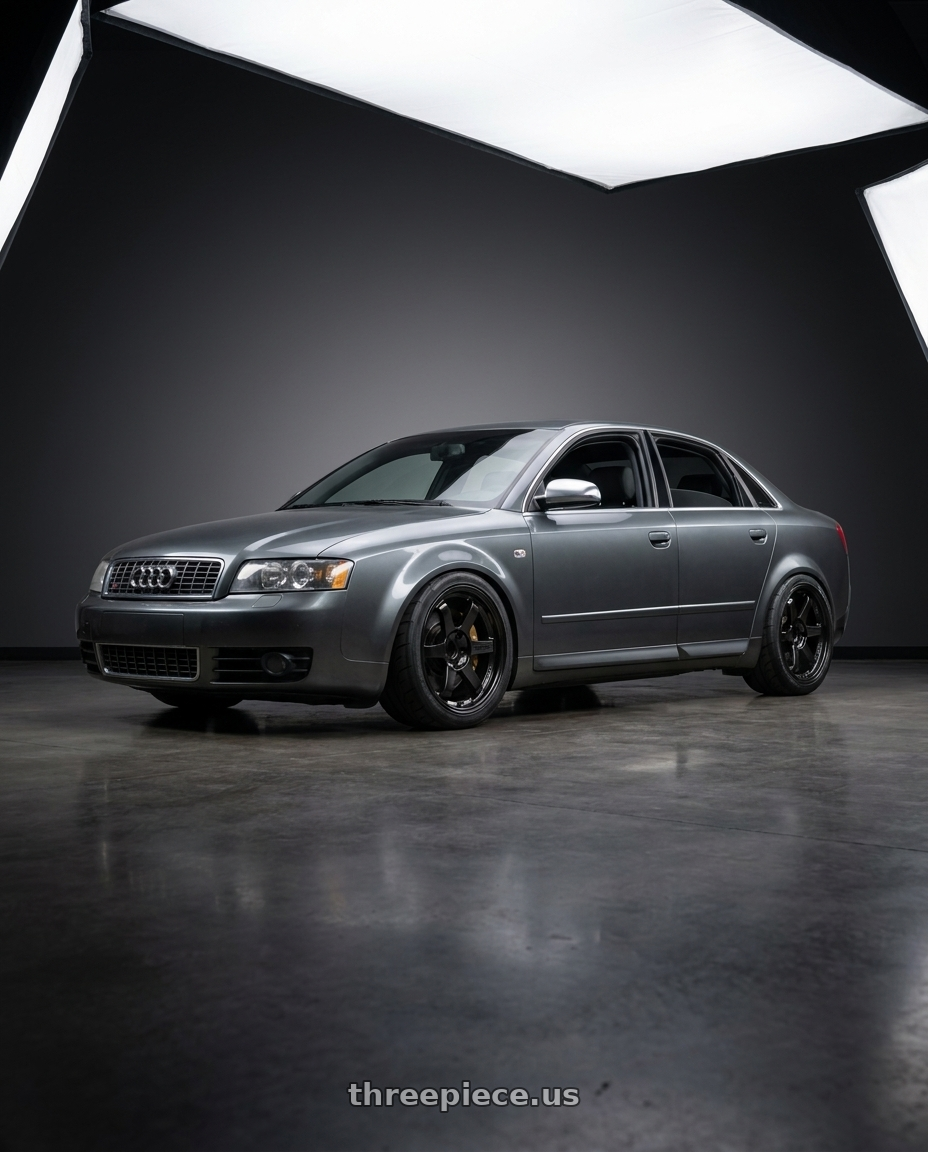 2005 Audi S4 with Volk Racing TE37SL 5x114.3 19x10.5+12 Pressed Double Black wheels