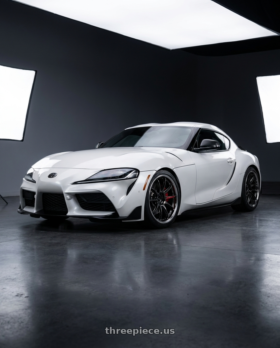 2025 Toyota GR SUPRA with Work Zr10 2P 5x112 20x10.5 +38 Glim Black wheels