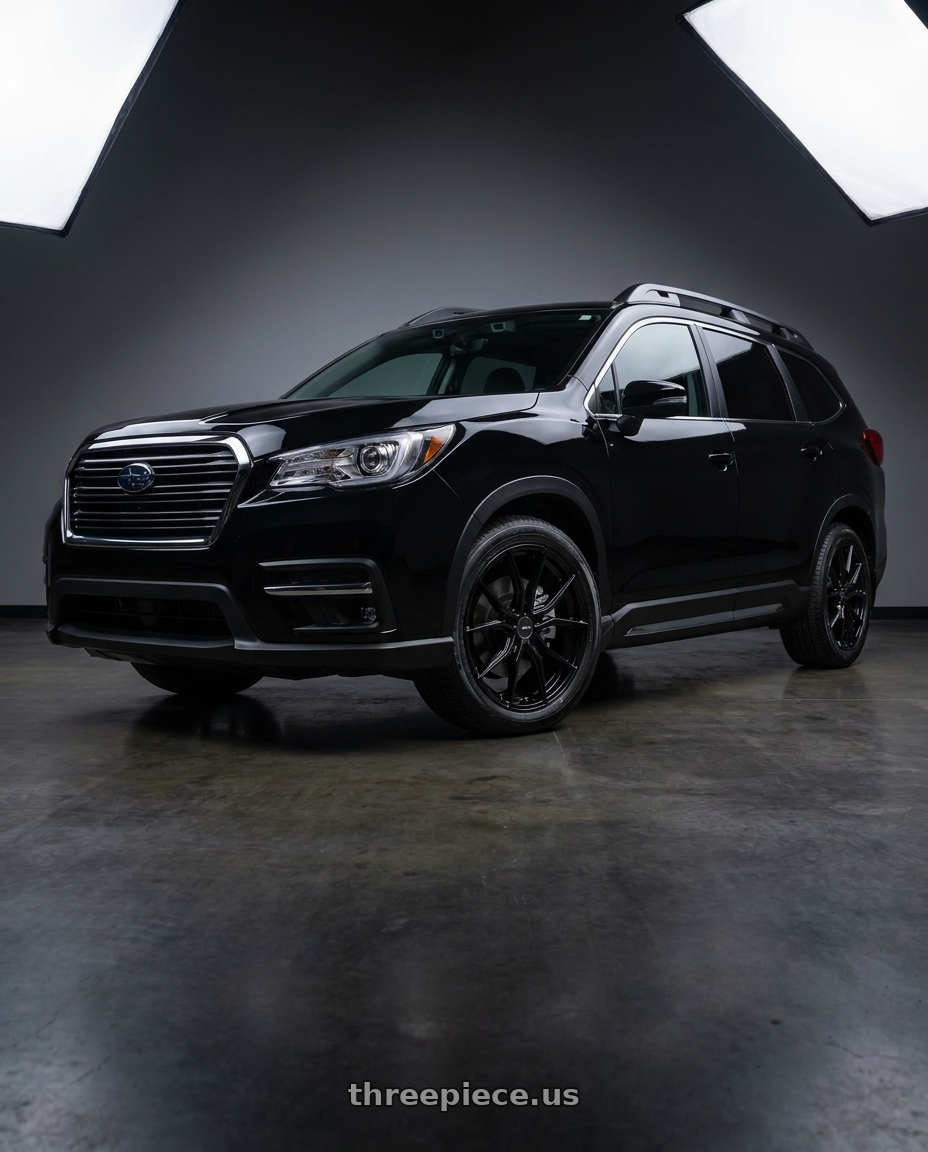 2025 Subaru Ascent Onyx Touring  with Advanti Racing 80B Hybris 5x114.3 20x8.5 +40 Gloss Black wheels