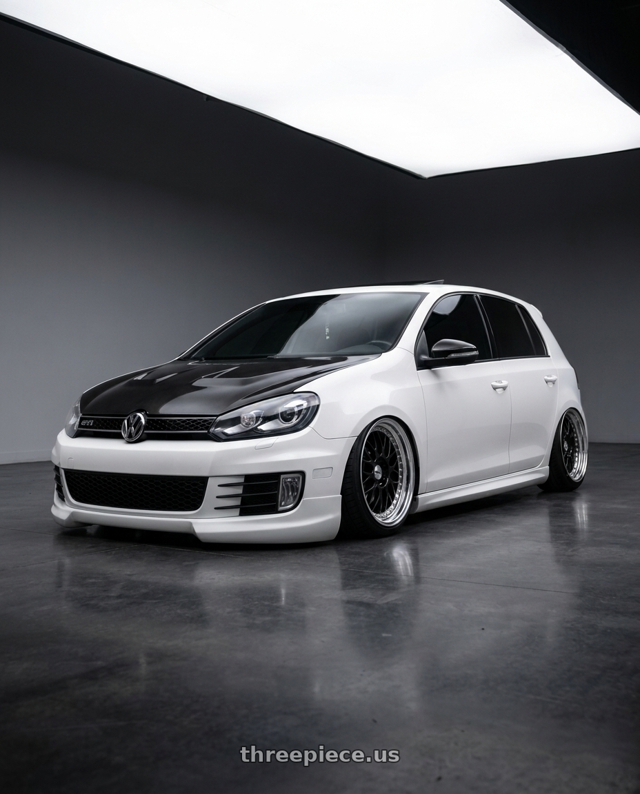 2013 Volkswagen Gti with Work Meister M1 3p 4x100 16x10.5+0 W Disk Black wheels