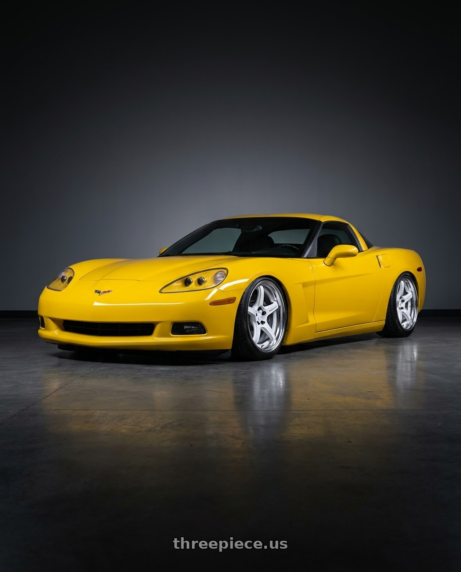 2007 Chevrolet Corvette Base Velocity with Work T5R 2P 5x120 18x10.0 +45 WHITE wheels