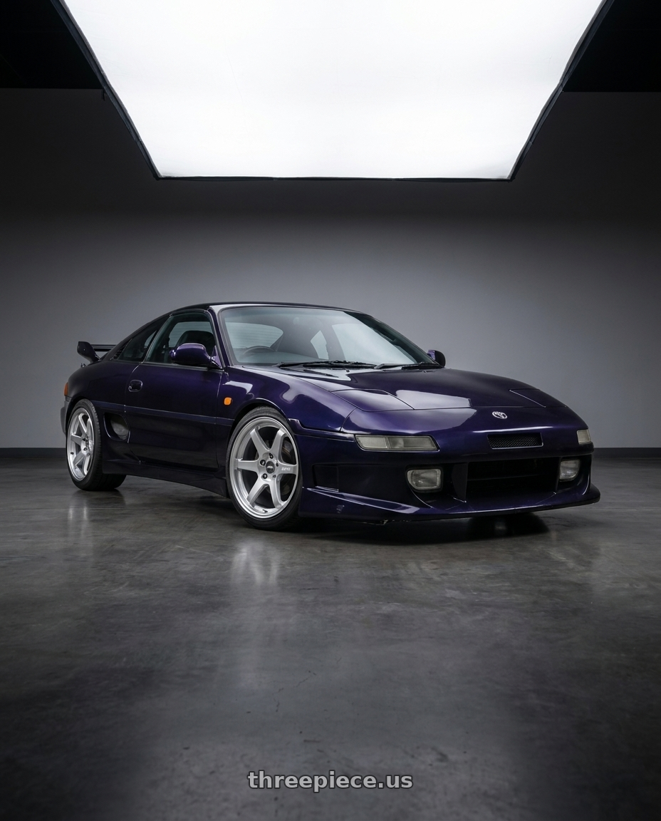 1998 Toyota MR2 with ESR Wheels APEX SERIES AP6 5x114.3 18x8.5 +30 Hyper Silver wheels