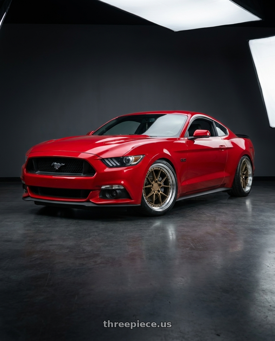 2015 mustang gt with Aodhan DS08 5X114.3 19x9.5+30 Bronze w/Machined Lip wheels