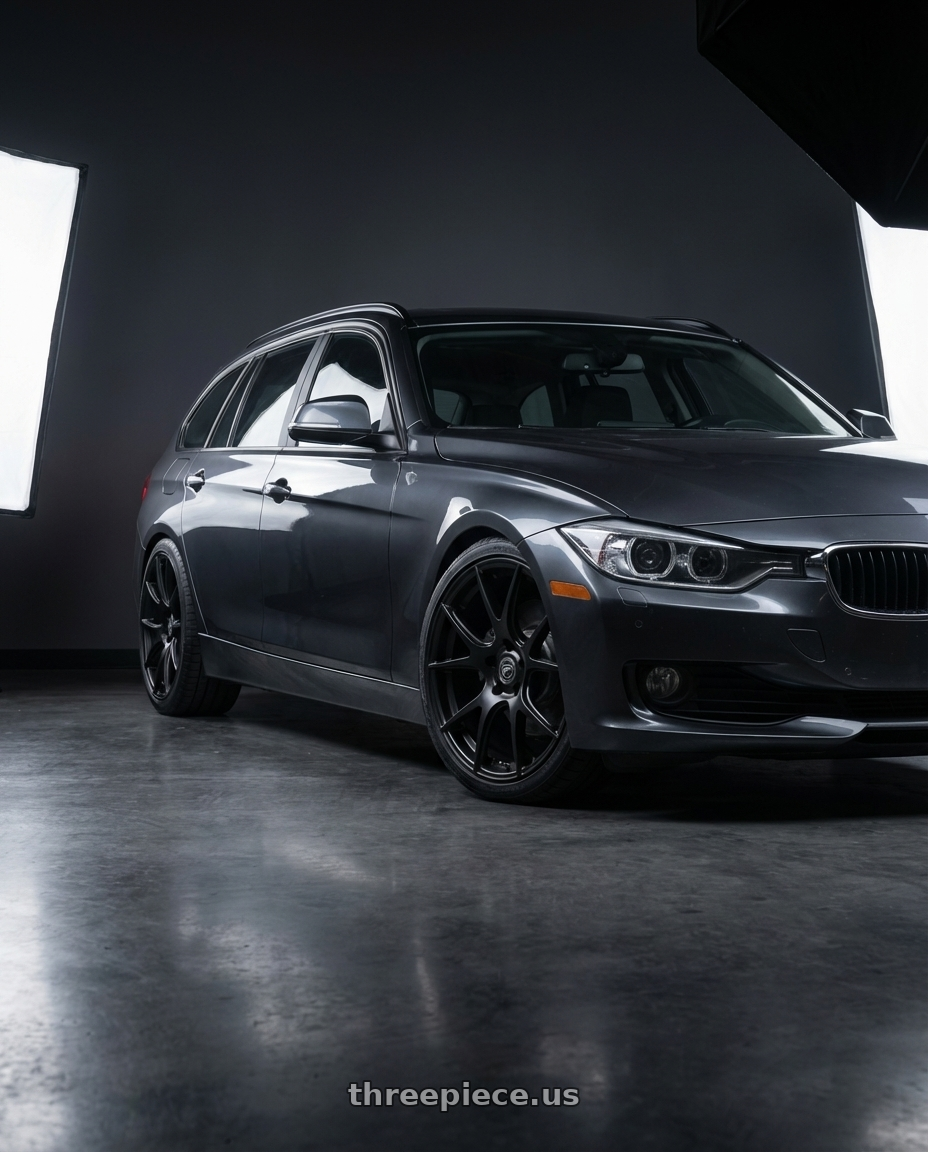 2016 BMW 3 Series F30 with Forgestar CF5V 5x120 19x9 +38 Satin Black wheels