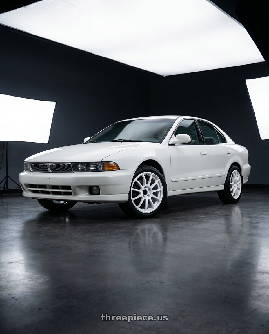 2001 mitsubishi galant with Advan Racing RCx4 4x100 15x6.0 +40 RALLY WHITE wheels