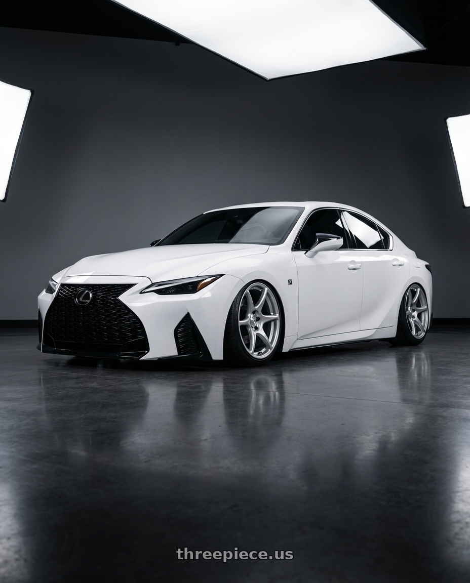 2024 Lexus IS 350 with Kansei K11S Tandem 5x114.3 19x10.5 12 Hyper Silver wheels