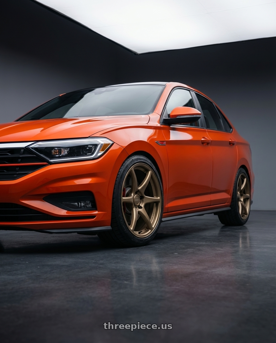 2023 Volkswagen Jetta GLI MK7 with Kansei K11B Tandem 5X112 18x8.5 35 Bronze wheels