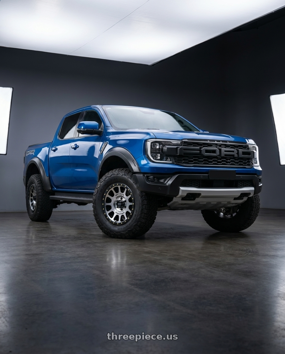 2023 ford ranger raptor with Method MR305 NV 17x8.5 0mm Offset 5x5 94mm CB Machined/Black Street Loc Wheel - MR30578550300 wheels