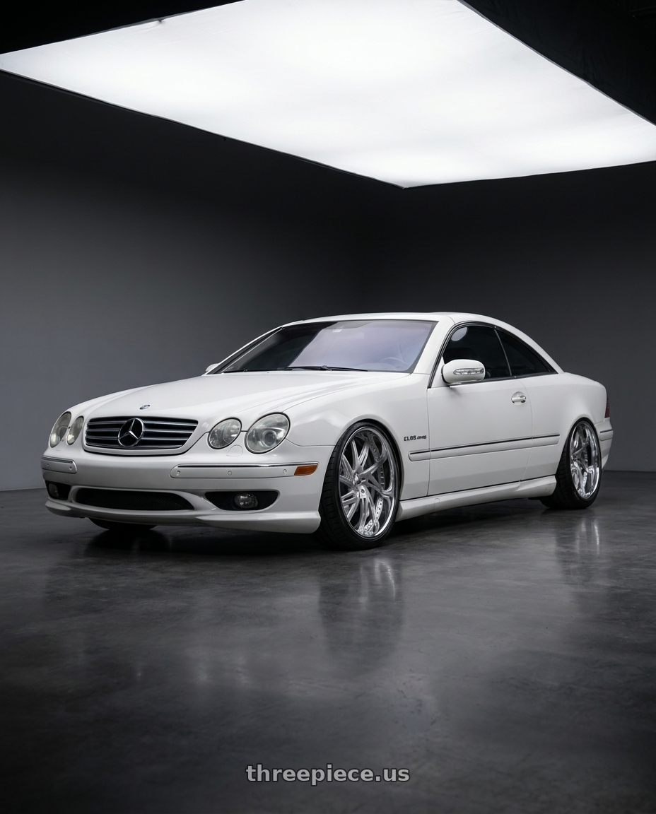 2006 Mercedes CL65 AMG with Amani Conrad 5X127 26x10 +5 Brush center Chrome lip wheels