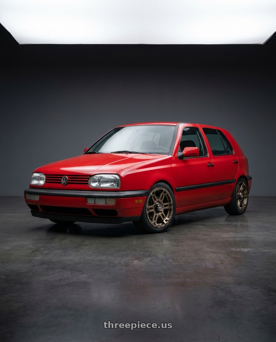 1993 Vw Golf with Enkei Commander 5x127 18x8.5+20 Bronze wheels