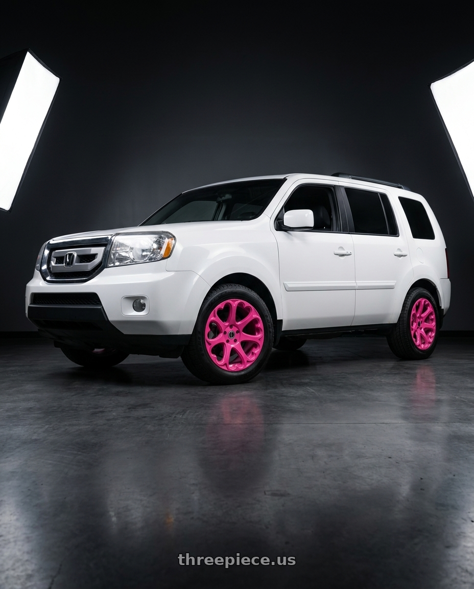 2011 honda pilot ex with Heritage Wheel Kokoro MonoC 5x120 18x8.5+35 Pink wheels