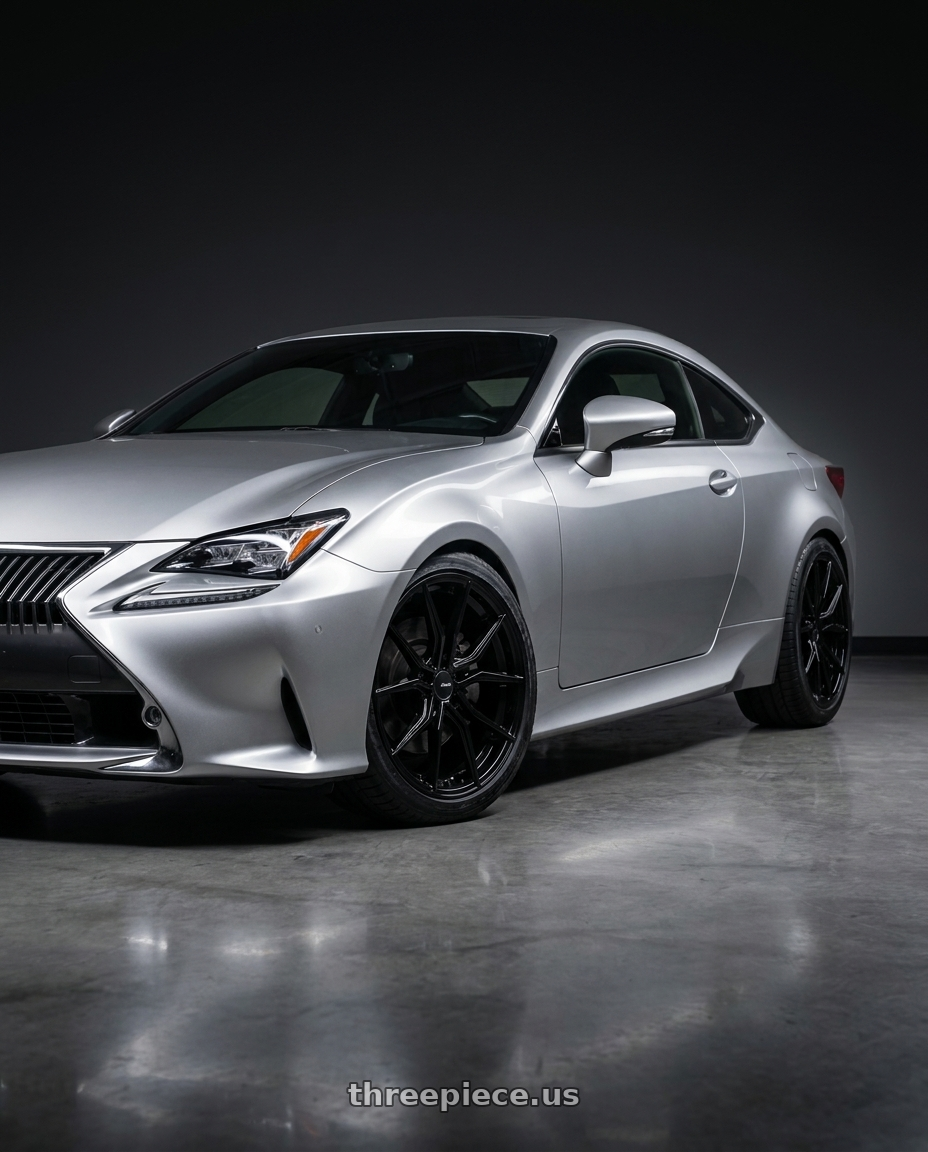 2015 Lexus Rc350 with Advanti Racing 80B Hybris 5x114.3 18x8 +35 Gloss Black wheels