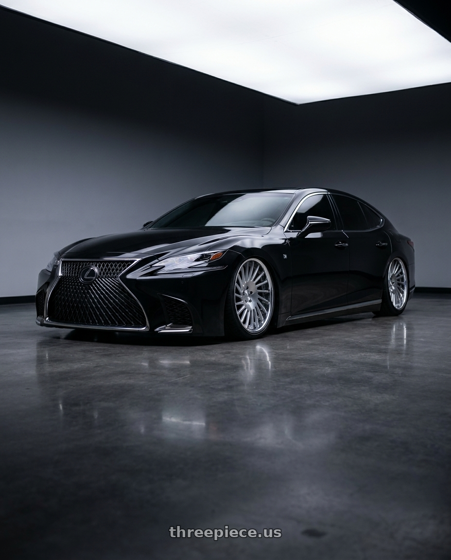 2022 Lexus LS500 F Sport with SSR CV05 5X112 20X10.5+-12 HP Disk Crystal Silver wheels