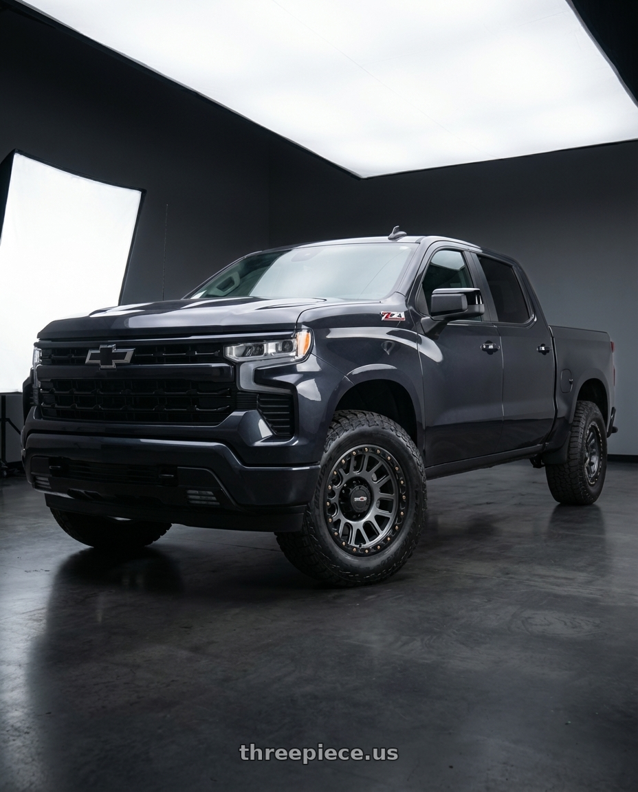 2023 Chevrolet Silverado 1500 with Vision Off-Road 111 Nemesis 6x139.7 20x9+0 Gunmetal wheels