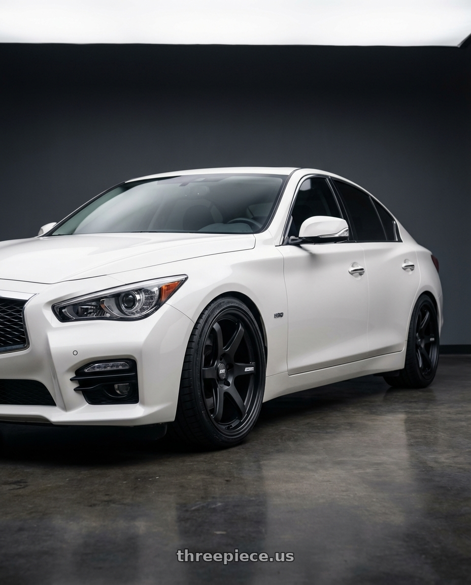 2020 Infiniti Q50 with ESR Wheels APEX SERIES AP6 5x114.3 19x9.5 +35 Matte Black wheels