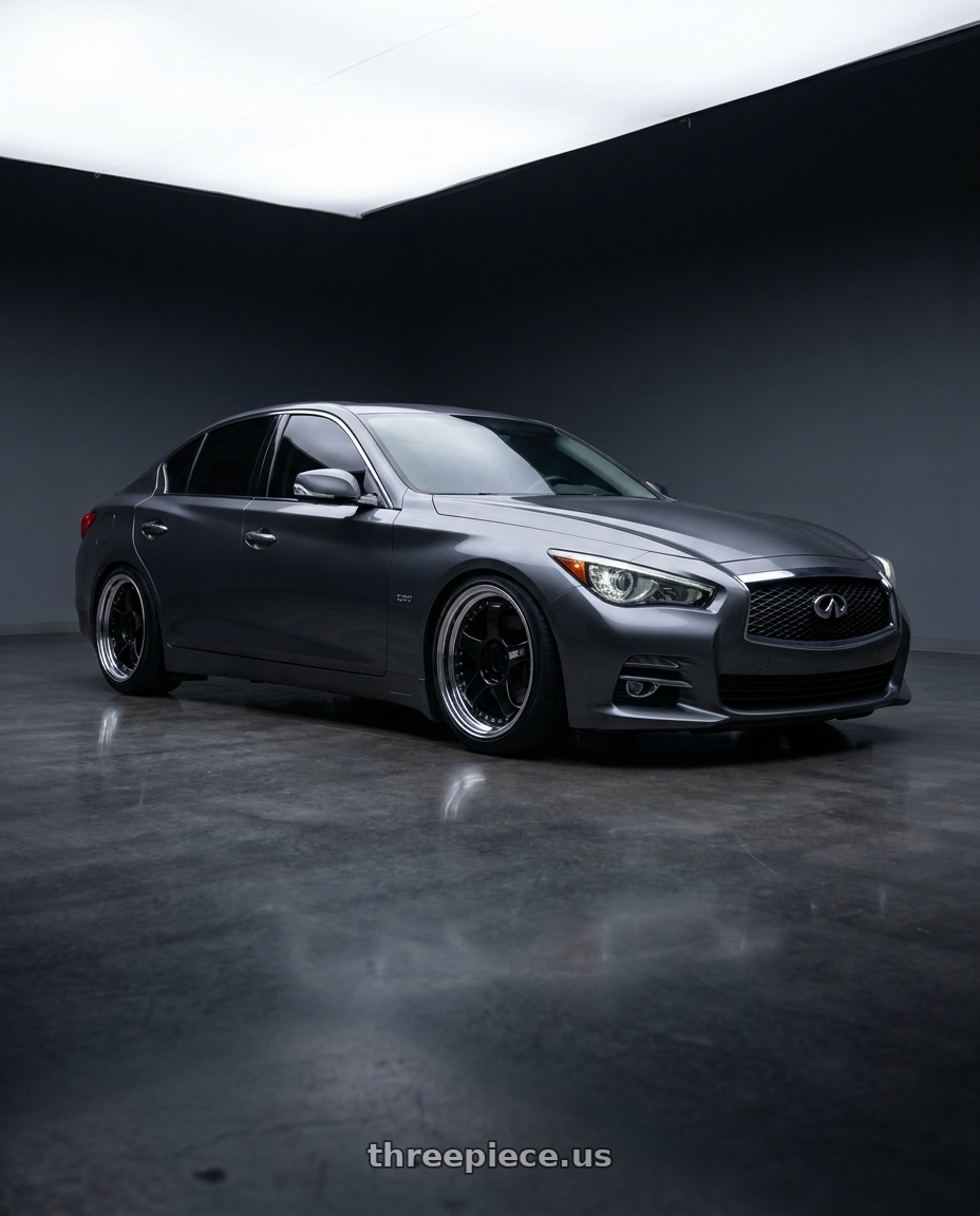 2017 Infiniti Q50 with SSR Professor SP1 5X100 20X9+29 MD Disk Black wheels