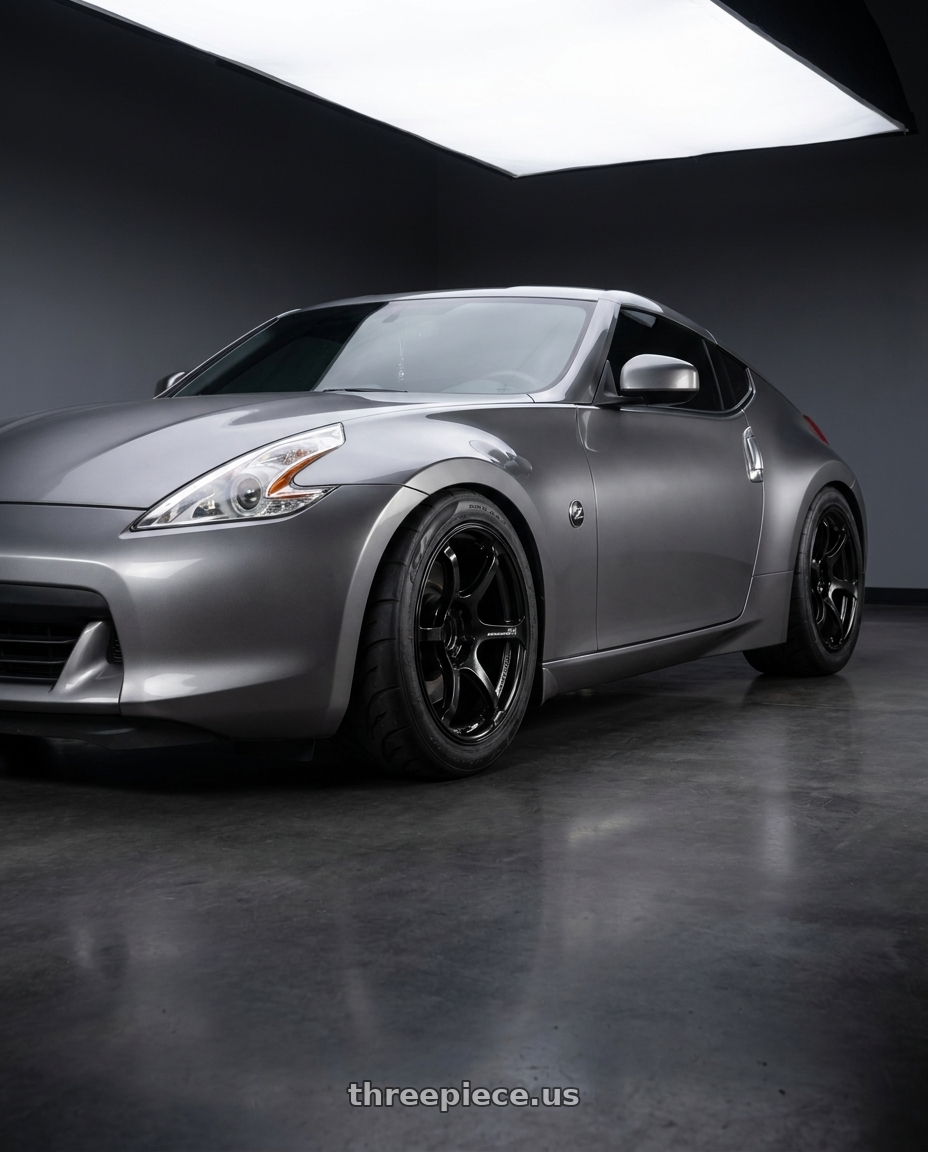 2009 Nissan 370z with Advan Racing RG-4 5x114.3 18x11.0 +15 SEMI GLOSS BLACK wheels