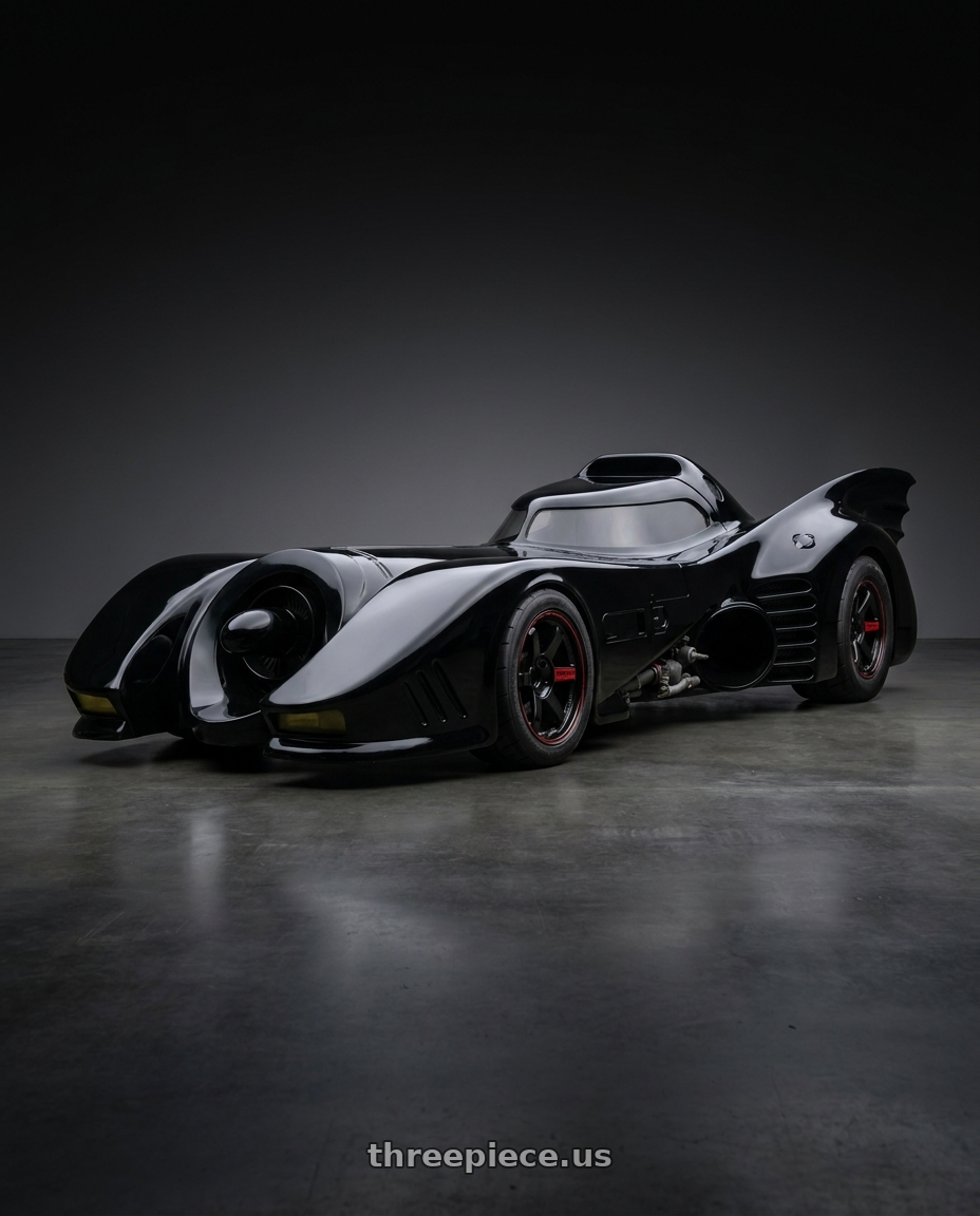 1992 Bat Mobile with Volk Racing TE37SL Black Edition III 5x114.3 18x10.0+39 Pressed Black / Rim REDOT wheels