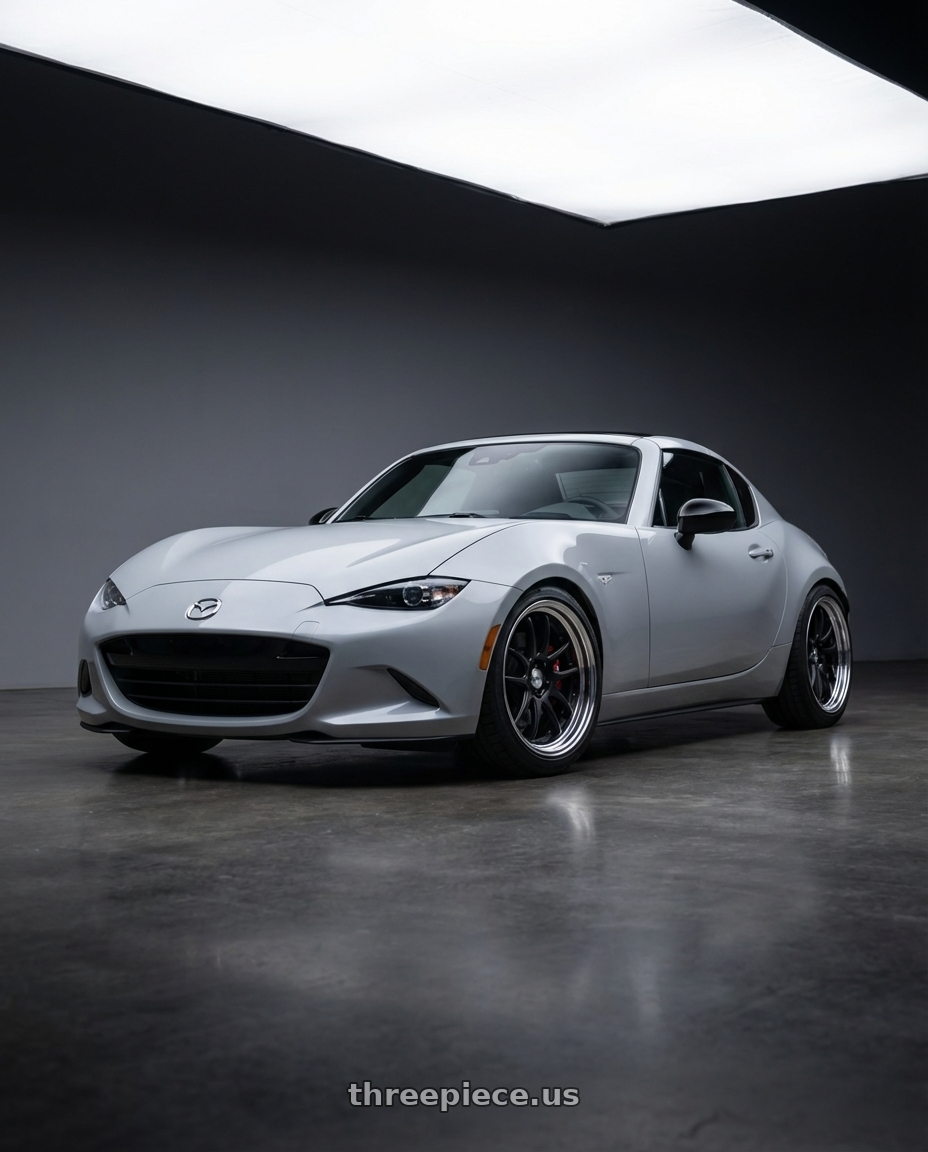 2024 Mazda roadster Rf Rs with Work Cr 2P 4x100 17x9.0 +22 Matte Black wheels