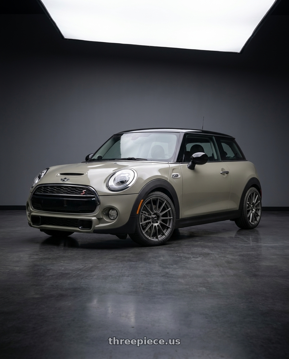 2019 mini cooper S with Konig Rennform 5x112 18x8+45 Matte Grey wheels