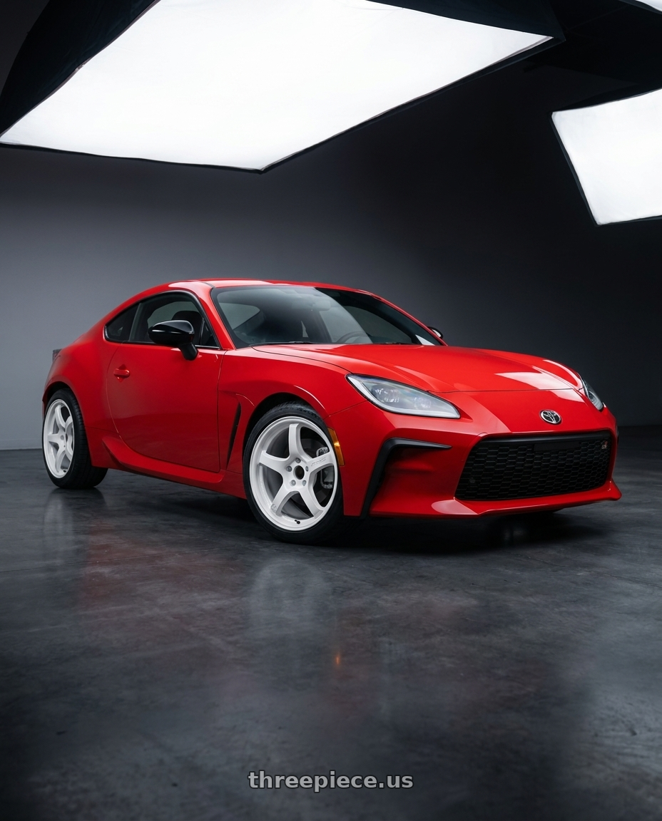 2024 Toyota GR86 Track Red with Gram Lights 57CR 5x100 18x8.5 +45 CERAMIC PEARL wheels