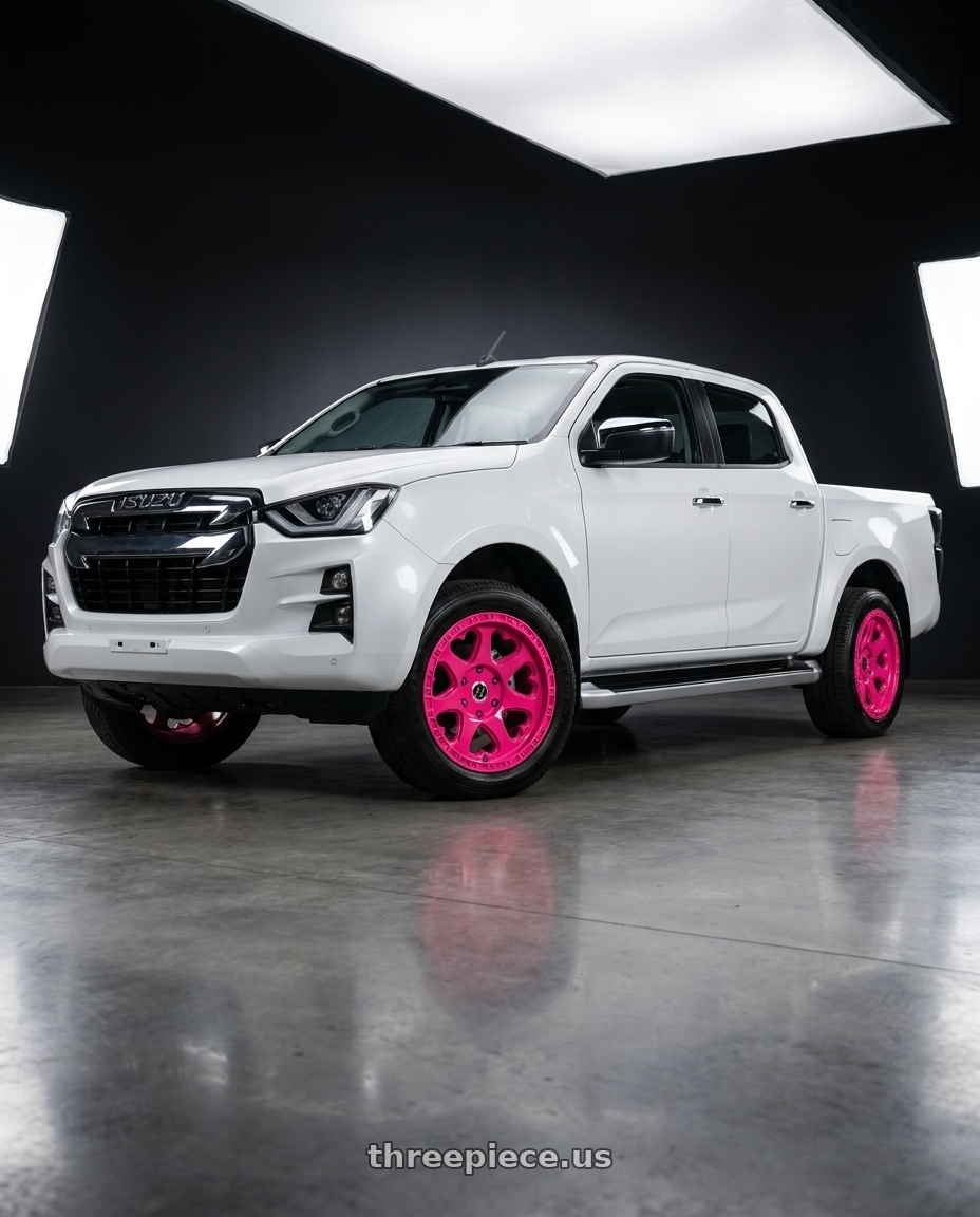 Isuzu D-Max 2023 with Heritage Wheel Kokoro-OR 6x139.7 17x9+12 Pink wheels