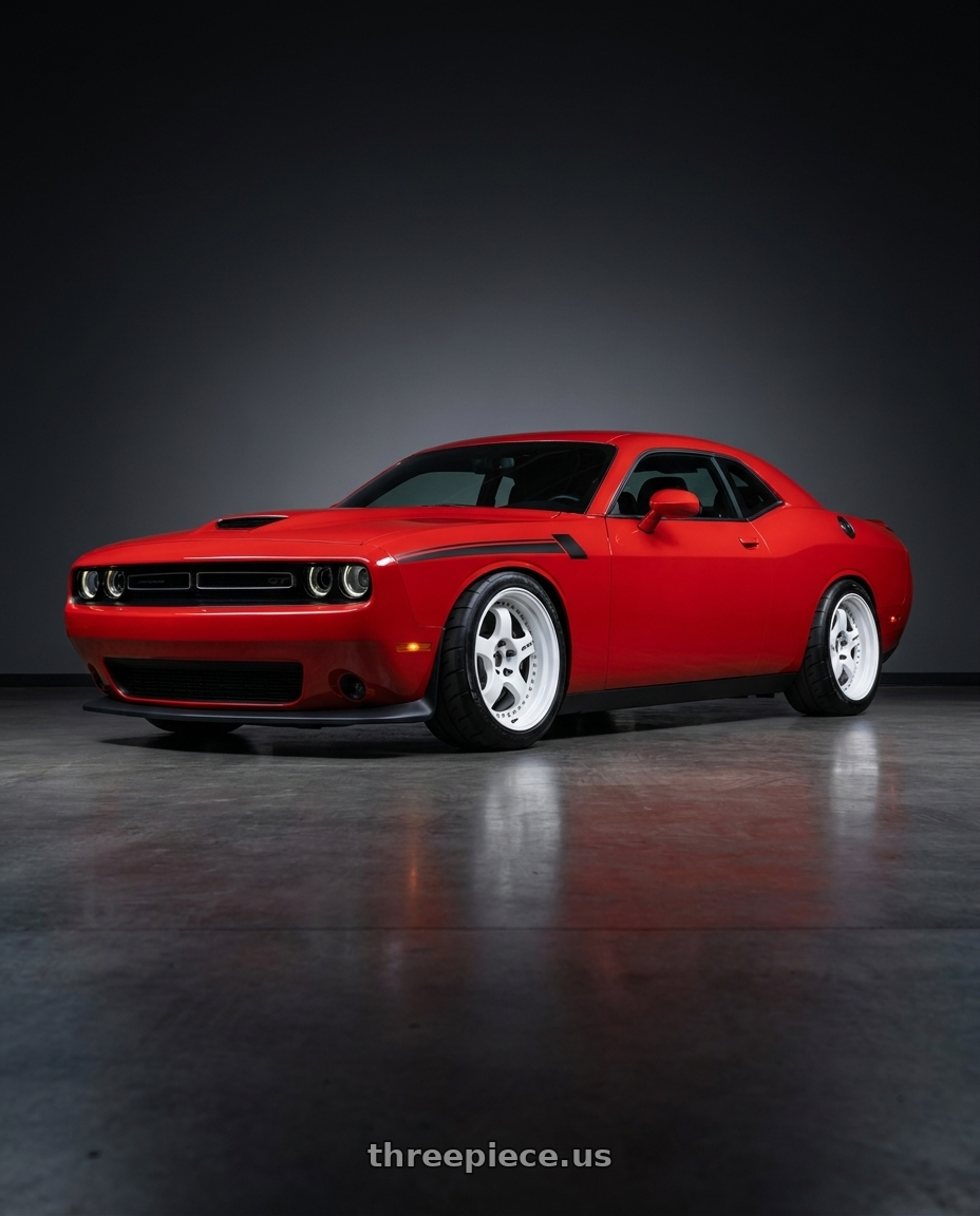 2021 Dodge Challenger GT AWD with Work Meister S1 3P 5x115 19x9.5+36 O Disk White wheels