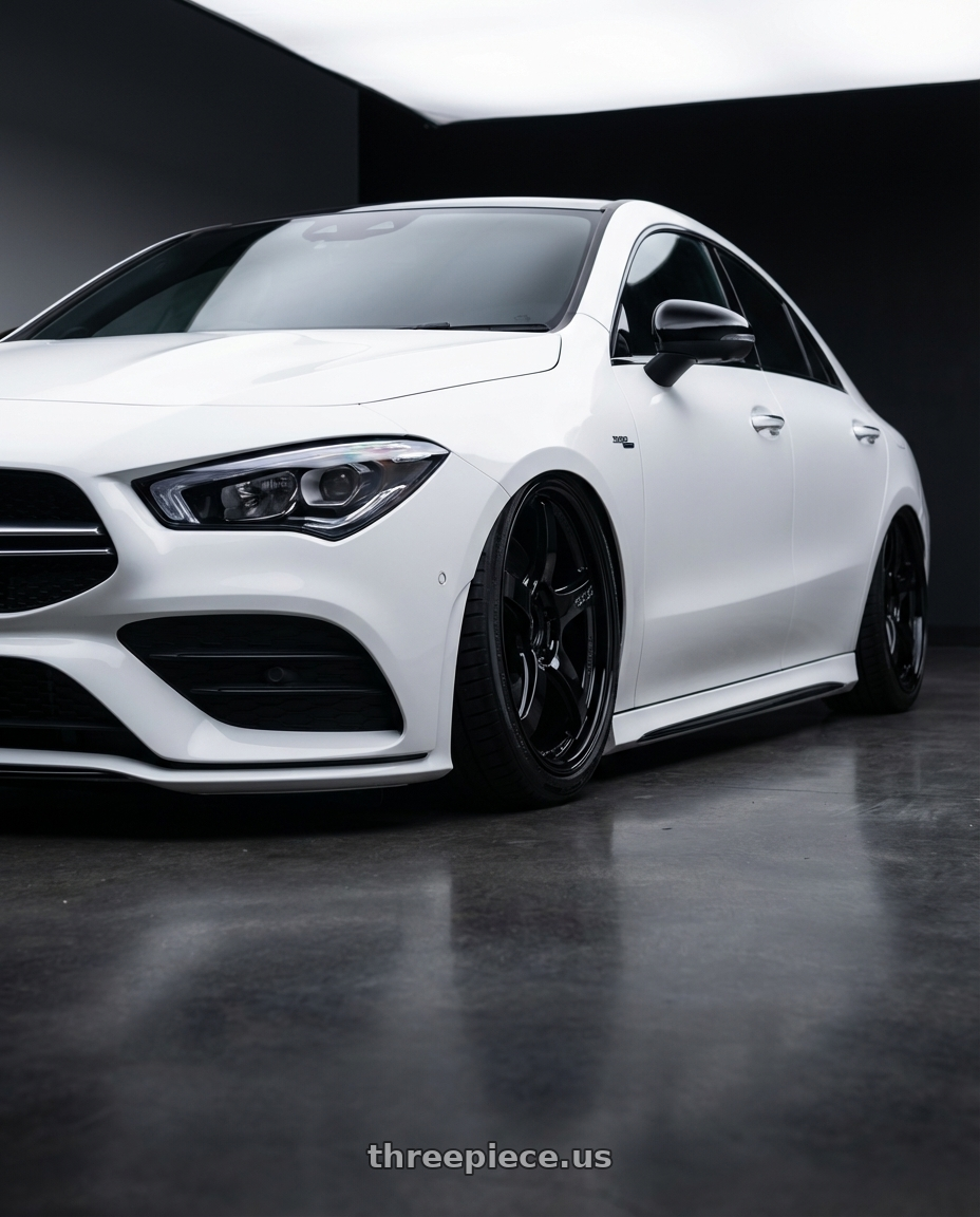 2023 Mercedes-Benz CLA C118 with Gram Lights 57CR 5x112 19x10.5+22 Glossy Black wheels