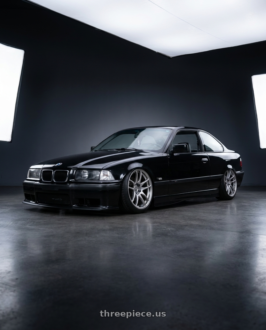 1995 BMW 325is with Work Emotion Cr Kiwami 5x120 17x9 +17 Gt Silver wheels