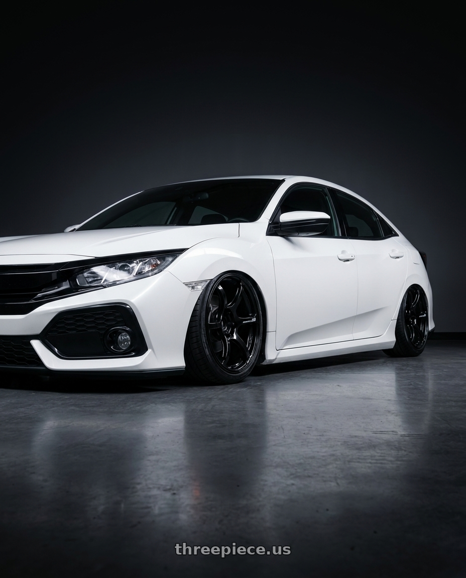 2019 Honda Civic with Advan RGII 5x114.3 19x10+35 Gloss Black wheels